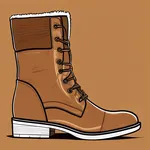 high-cut brown fur-lined boots image